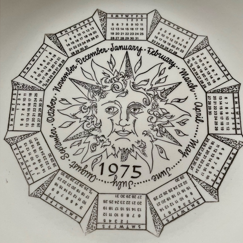 Rosenthal Sunburst Calendar Plate 1975 - Picture 2 of 6